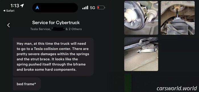 Cybertruck Suspension Mysteriously Detonates in Owner's Driveway | Carscoops
